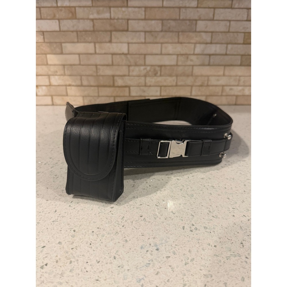 Star Wars Galaxy's Edge Disney Costume Cosplay Black Faux Leather Belt S/M